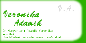 veronika adamik business card